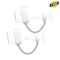 Wasserstein Anti-theft Security Chain Compatible With Arlo Pro And Arlo Pro 2 - Extra Security For Your Arlo Camera 2-PACK White 2 Pack