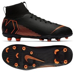 Nike Kids' Mercurial Superfly 6 Club Mg Soccer Cleats 5.5 Black orange