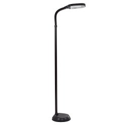 Lavish Home 72-0890 5 Feet Sunlight Floor Lamp With Adjustable Gooseneck - Black
