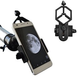 Gosky Universal Cell Phone Adapter Mount - Compatible With Binocular Monocular Spotting Scope Telescope And Microscope - For Iphone Sony Samsung Moto Etc -record