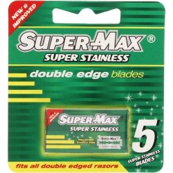 Super-max Stainless Double Edge Safety Razor Blades 200 Blades 40X5