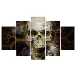 Homyl 5PC Canvas Print Noframe Animal Theme Oil Painting Picture Wall Art For Home And Office Decorations - Skull L
