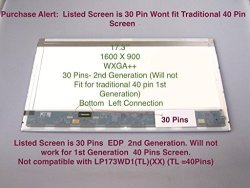 LG Philips LP173WD1 Tp E1 Replacement Laptop Lcd Screen 17.3" Wxga++ LED Diode Substitute Only. Not A LP173WD1-TPE1