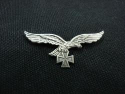 German Luftwaffe Eagle With Iron Cross Custom Silver Plated Badge