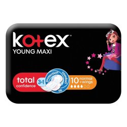 Kotex Designer Maxi Pads Young 10's Normal Wings