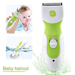 GL Professional Kid's Hair Clippers 0-12 Years Waterproof Baby Grooming Kit Quiet Chargeable Hair Trimmers Haircuts Kit Cordless Safe For Babies And Toddlers Ceramic Blade White