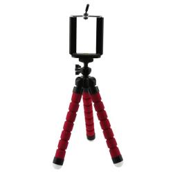 Shoot Sponge Flexible Octopus Tripod For Phone With Phone Holder Tripod For Iphone Samsung ... - Red