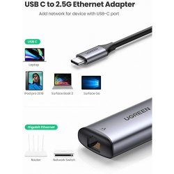 UGreen USB Type-c To 2.5G Gigabit Ethernet Adapter - Grey