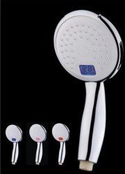 Nevenoe Led Shower Head Spray W Arm And Temperature Display - Changes Colour On Water Temperature