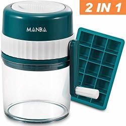 Manba Ice Shaver And Snow Cone Machine - Premium Portable Ice Crusher And Shaved Ice Machine With Free Ice Cube Trays - Bpa Free