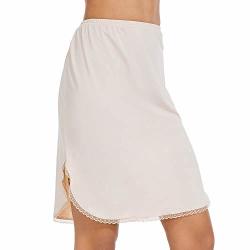 MANCYFIT Half Slips for Women Underskirt Short Mini Skirt with Floral Lace Waistband 