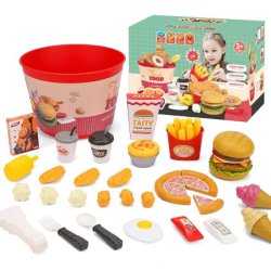 TIME2PLAY Kids Fast Food Bucket Set 32 Piece
