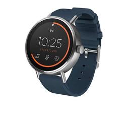 MisFit Vapor 2 Stainless Steel And Silicone-backed Leather Touchscreen Smartwatch Color: Silver Blue MIS7201
