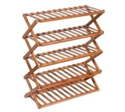 Multifunctional 5-LAYER Collapsible Bamboo Rack And Organizer