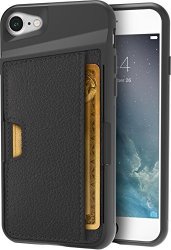 Silk Iphone 7 8 Wallet Case - Q Card Case Slim Protective Kickstand CM4 Grip Cover - "wallet Slayer VOL.2" - Black Onyx