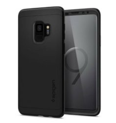 Spigen Samsung Galaxy S9 Premium Thin Fit 360 Case With Tempered Glass Protector Black