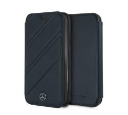 Mercedes-Benz Mercedes - Organic Genuine Leather Flip Case Iphone Xr Navy