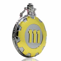 Men's Pocket Watch Golden Luxury Fallout 4 Vault 111 Steampunk Quartz Pocket Watch Gifts For Men - Wuhu Ren Store