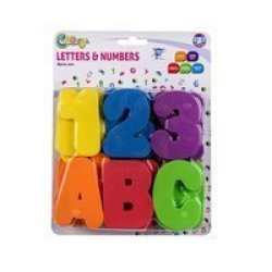 Bath Toy - Letters & Numbers - Assorted Colours - 36 Pieces