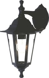 Bright Star Lighting - Outdoor 6 Panel Down Facing Pvc Lantern - Black