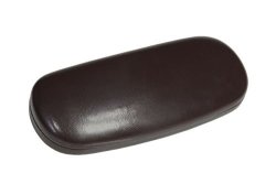 Hard Metal Bodied Eyeglass Case For Medium Frames With Shiny Finish In Brown