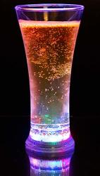 Liquid Activated Multicolor LED Pilsner Glass Fun Light Up Beer Glass - 13 Oz.