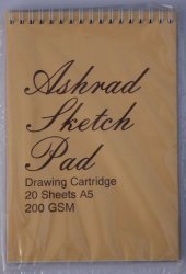 A5 Wire Bound Sketch Pad 200gsm - 20 Sheets