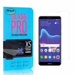 The Grafu Huawei Y9 2018 Tempered Glass Screen Protector 9H Scratch Resistant Screen Protector Film For Huawei Y9 2018 Drop Fall Protection 3 Pack