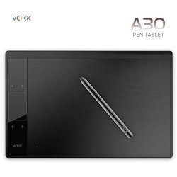Veikk A30 10X6 Inch Digital Graphics Drawing Tablet Pen Tablet With 8192 Levels Passive Pen And Smart Gesture Touch & 4 Touch Keys