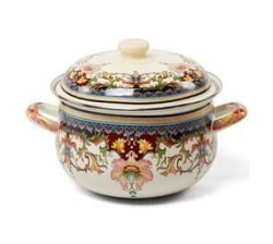 Agate Enamel Classic Flowers Stockpot Stew Pot Casserole 22 Cm