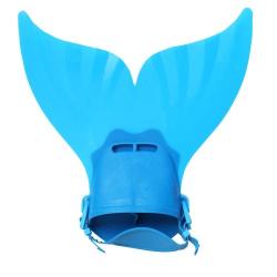 Mermaid Swim Fin Adjustable Diving Monofin Swimming Foot Flipper For Kids Blue