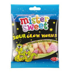 Gums & Jellies Sour Glow Worms 1 X 125G