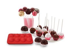 Safstar Silicone Tasty Top Cake Pops Lollipop Sticks Baking Tray Mold 8 Cells