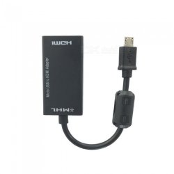 Mobile High-definition Link Mhl Micro USB To HDMI Adapter Cable - Black