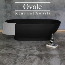 Ovale Freestanding Bath Midnight Quartz