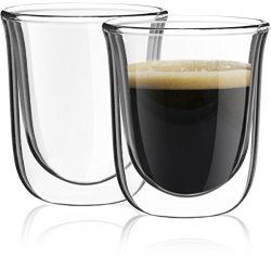 Joyjolt Javaah Double Walled Espresso Glasses Set Of 2 Nespresso Cups 2-OUNCE