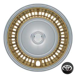 15" Wheel Cover Set - Chrome & Gold - Toyota Badge