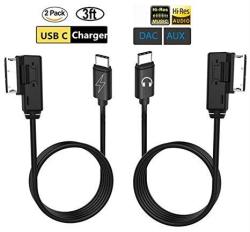 Audi Ami To USB C Aux Charger Cable Vw Mdi Mmi Type C Car Audio Charging Adapter Kit Compatible With Pixel 2 XL Htc U1