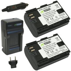 Wasabi Power Battery 2-pack And Charger For Canon Lp-e6 And Canon Eos 5d Mark Ii Eos 5d Mark Iii Eos 6d Eos 7d Eos