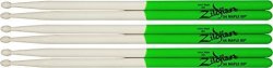 Zildjian Maple Green Dip Drumsticks 3-PACK 5B Wood Tip