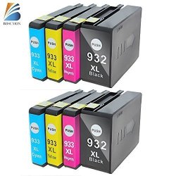 Bosumon 2 Sets High Capacity Compatible Ink Cartridge For Hp 932 933 Compatible With Hp Officejet 6600 6100 6700 7110 7610