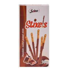 Stixels - Sweets - Chocolate Coated Pretzel Sticks - 50G - 10 Pack