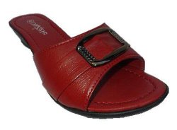 Ladies Red Sandals With Buckle - Sizes 4 5 8
