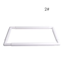 Lays Embroidery Hoop Plastic White Frame Square Handhold Cross Stitch Craft Diy Tool 17 Inch X 11 Inch