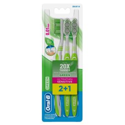 3PK Toothbrush Ultra Thin Green