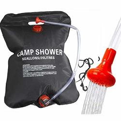 Camping Solar Shower Bag Portable Solar Heating 5 GALLONS 20L With On-off Switchable Shower Head Forfor Outdoor Traveling Hiking Summer Shower