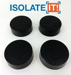 Isolate It: Sorbothane Vibration Isolation Circular Disc Pad 0.5" Thick 1.5" Dia. 30 Duro - 4 Pack