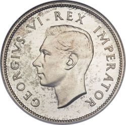 1952 South Africa 2 And Half Shilling Silver Coin
