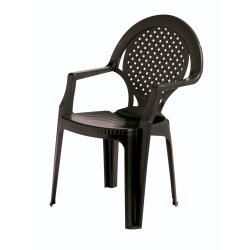 Ebony High Back Chair Black