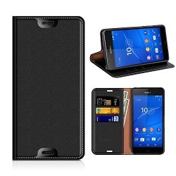 Sony Xperia Z3 Wallet Case Mobesv Sony Xperia Z3 Leather Case phone Flip Book Cover viewing Stand card Holder For Sony Xperia Z3 Black